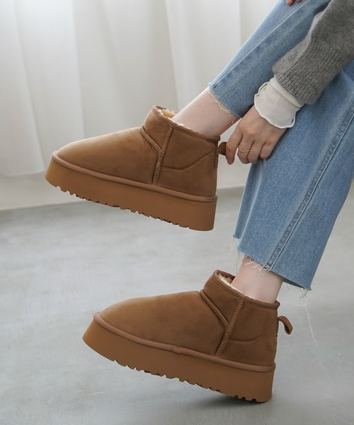 「AmiAmi」 ショートブーツ M キャメル レディース_画像2