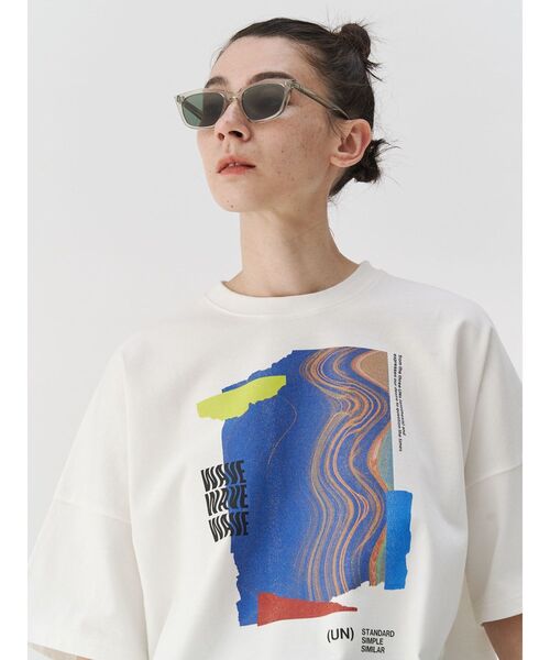 UN3D. tシャツ ABSTRACT WAVE T-SH / アブストラクトウェーブT