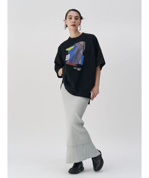 UN3D. tシャツ ABSTRACT WAVE T-SH / アブストラクトウェーブT