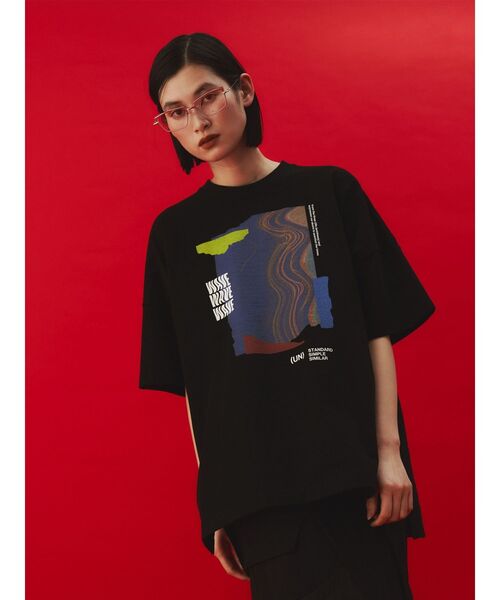 [UN3D] MULTI COLOR LINE T-SH Tシャツ UN3D] MULTI COLOR LINE T-SH Tシャツ