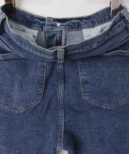 [evernavy] обработка Denim брюки L голубой женский 