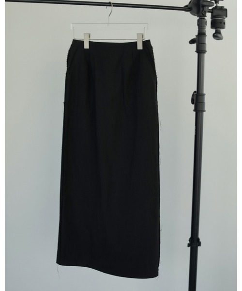 anuke アンヌークCutoff Straight Skirt ブラック　新作 anuke スカート Cutoff Straight Skirt : ZOZOTOWN Yahoo!店