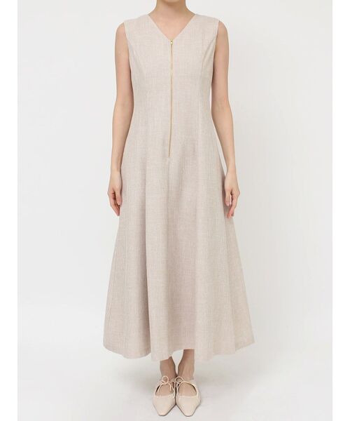 美品　LAGUNA MOON LAGUNAMOON ワンピース フロントZIPミックスカラーワンピース