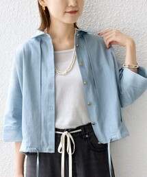 期間限定セール【37800円サイズ36】D&G ストラップ付きシャツ風ベアトップ SHIPS（シップス） ブラウス シャツ 半袖 「WEB限定」「手洗い可能