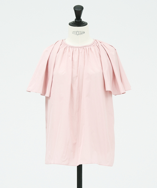 【DESIGNWORKS】タフタタックブラウス ピンク38 DESIGNWORKS ブラウス シャツ タフタタックブラウス レディース