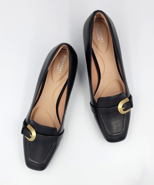 【45様用】ロックポート☆パンプス レザー☆24.5㎝☆黒 ブラック☆ パンプス ブラック ローヒール: 45mm, sr1 - Pumps Black