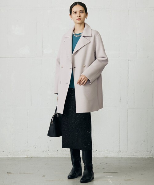 自由区（ジユウク） コート アウター ウールリバーダブルブレスト