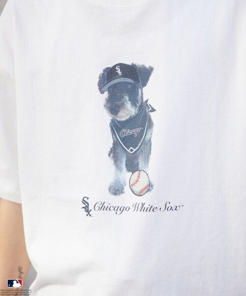 「MLB」 半袖Tシャツ SMALL ホワイト系その他2 メンズ_画像4