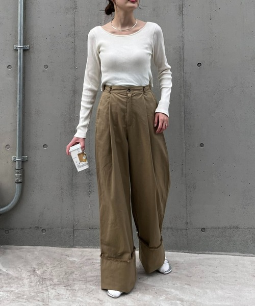 「CIAOPANIC TYPY」 チノパンツ MEDIUM カーキ レディース