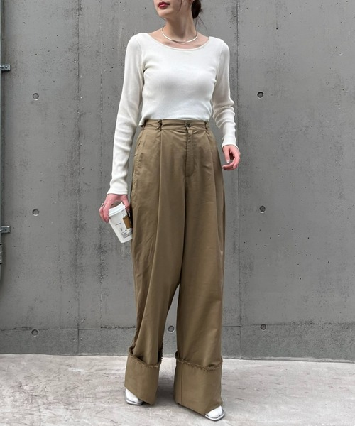 「CIAOPANIC TYPY」 チノパンツ MEDIUM カーキ レディース