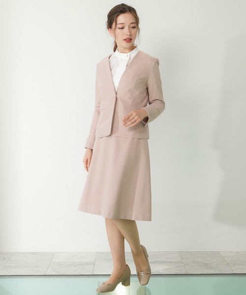 「Astoria Fleure」 ノーカラージャケット LARGE ピンク レディース