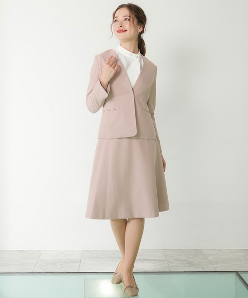 「Astoria Fleure」 ノーカラージャケット LARGE ピンク レディース