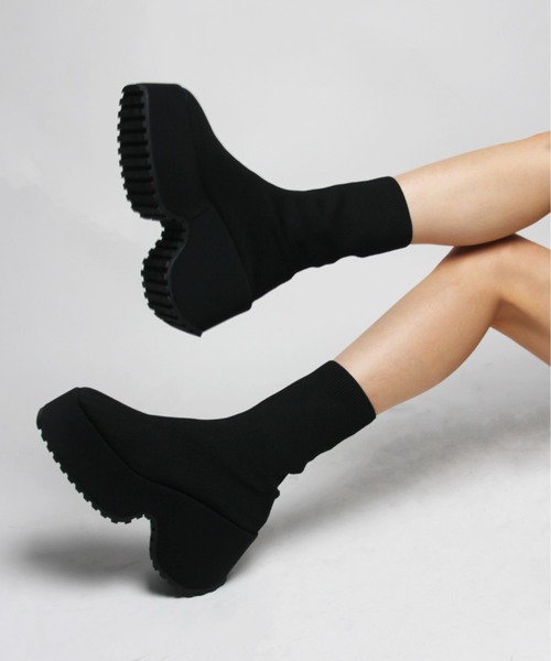 IMARI ブーツ 「 IMARI / イマリ 」 厚底 ソックス ブーツ