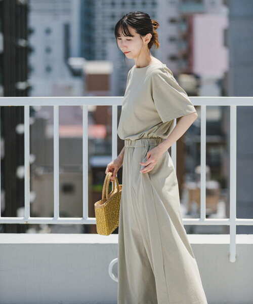 「ITEMS URBANRESEARCH」 半袖ワンピース FREE ブルー レディース_画像3