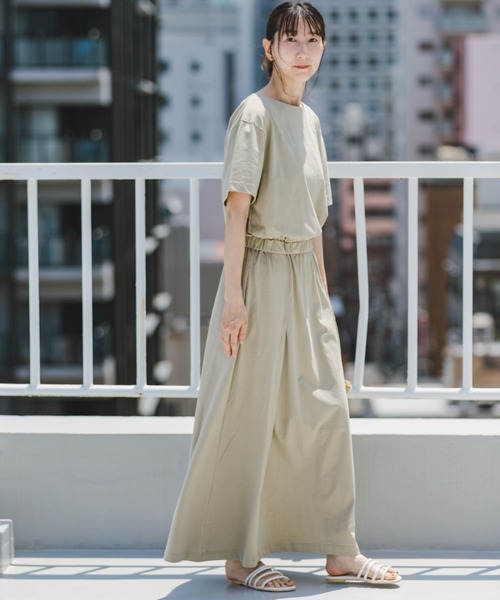 「ITEMS URBANRESEARCH」 半袖ワンピース FREE ブルー レディース_画像6