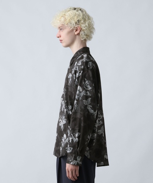 HARE（ハレ） シャツ フラワージャガードシャツLS(HARE) メンズ