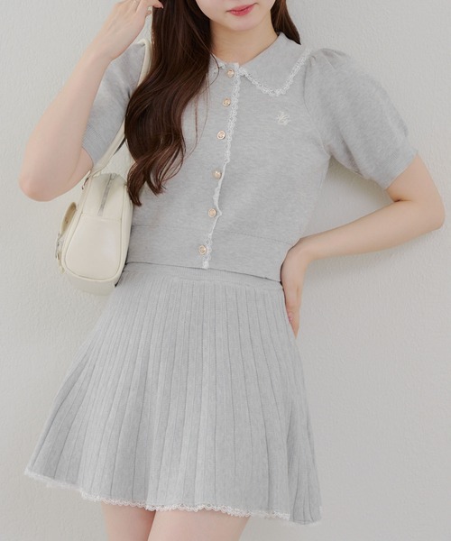 「continuer de NICE CLAUP」 半袖ワンピース FREE トップグレー レディース_画像9