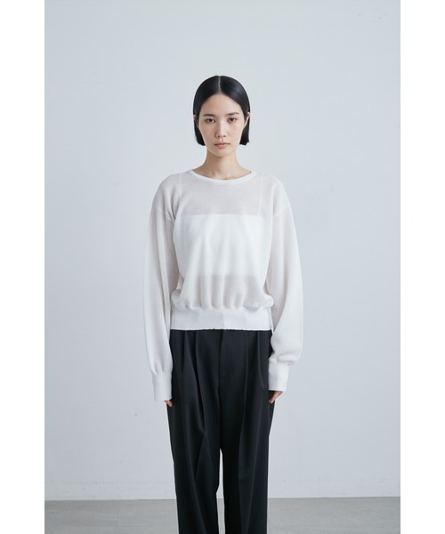 「MIESROHE」 長袖ニット ONE SIZE グレー レディース_画像2