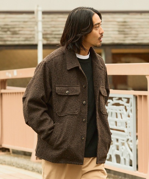 ジャケット・アウター ttt.cc a02 THE CRAFT CREW PRODUCTS ブルゾン アウター テックツイード オーバー