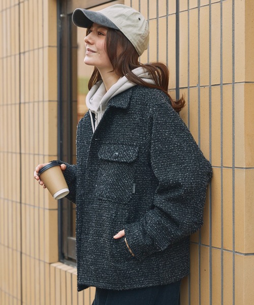 THE CRAFT CREW PRODUCTS ブルゾン アウター テックツイード オーバー