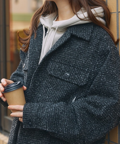 ジャケット・アウター ttt.cc a02 THE CRAFT CREW PRODUCTS ブルゾン アウター テックツイード オーバー