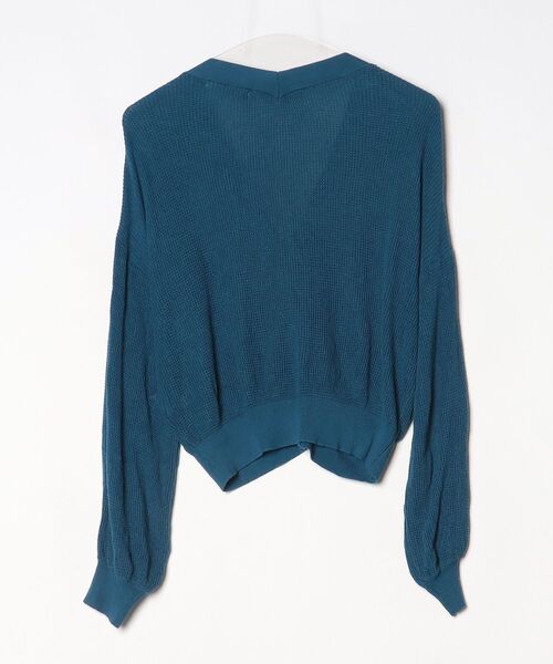 「RAY CASSIN」 ニットカーディガン FREE ブルー レディース_画像2