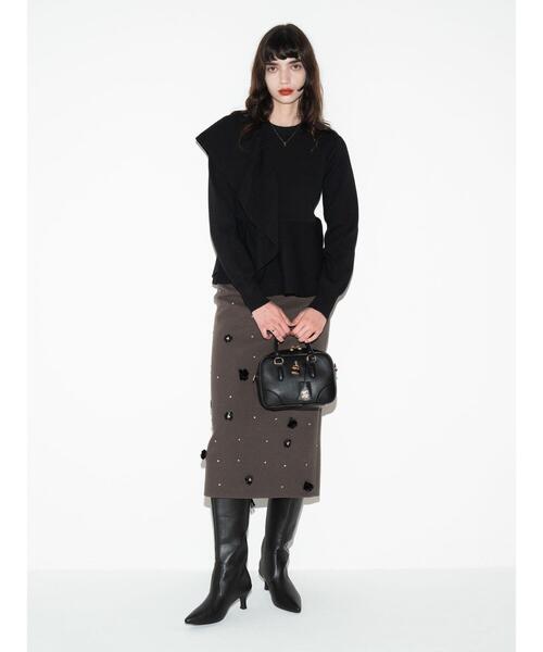 Te chichi（テチチ） スカート ビジューデザインナロースカート