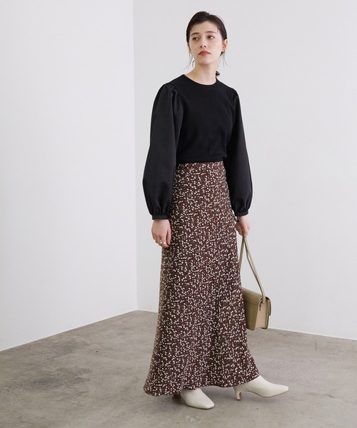 「MADEMOISELLE ROPE'」 フレアスカート 38 ブラック系その他 レディース_画像5