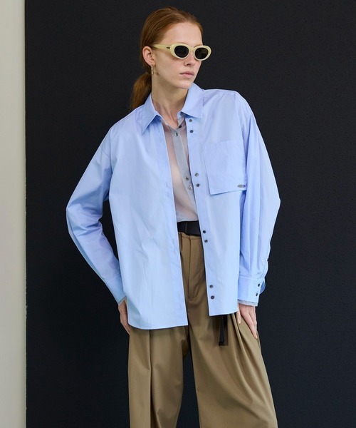 MAISON SPECIAL（メゾンスペシャル） ブラウス シャツ Sheer Shirt