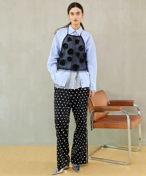 メゾンスペシャル　see-throughシャツ MAISON SPECIAL(メゾンスペシャル)｜Sheer Shirt/シースルーシャツ/BLU