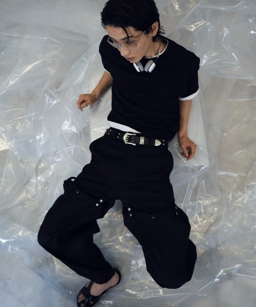 【新品未使用サイズ2】chikashitsu+ スラックスパンツ Chikashitsu+（チカシツプラス） スラックス 「Chikashitsu +」simple