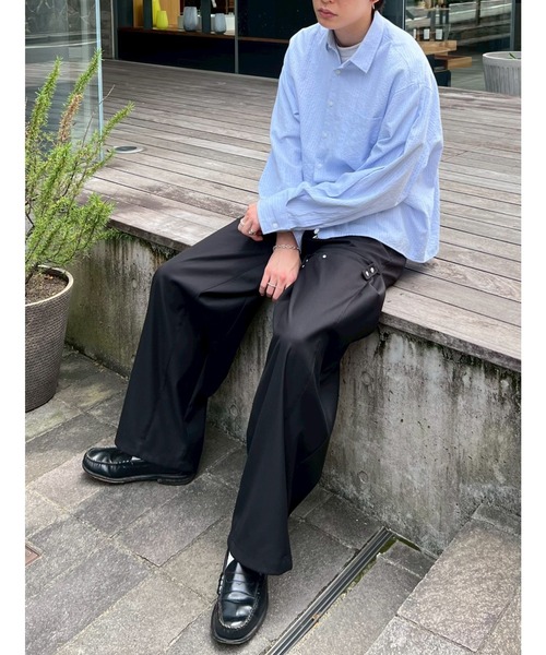 Chikashitsu+（チカシツプラス） スラックス 「CS」FLOW FIT DRAPE