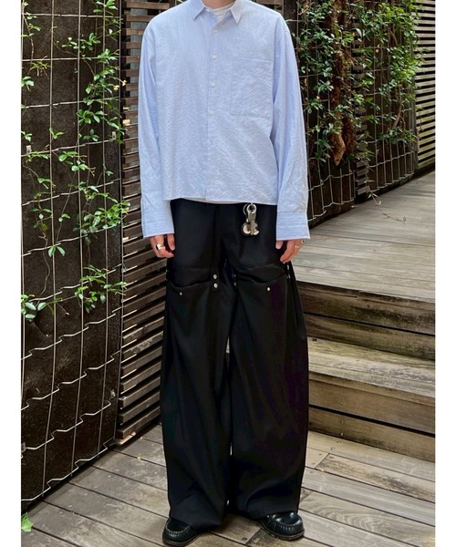 Chikashitsu+（チカシツプラス） スラックス 「CS」FLOW FIT DRAPE