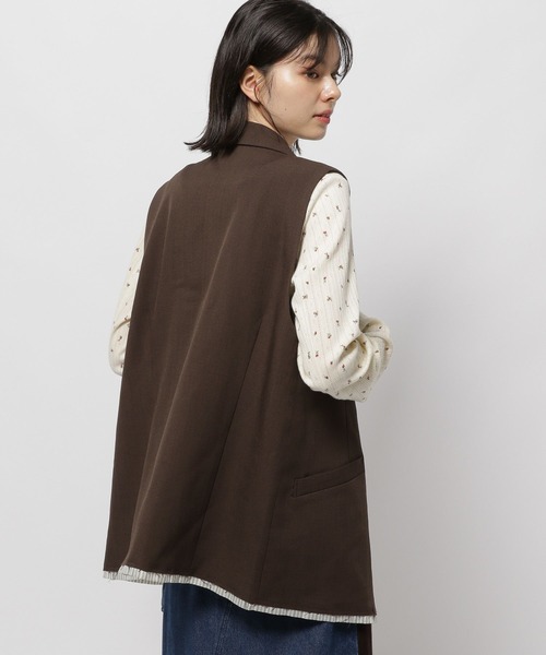 【新品未使用】ニコアンド　2wayガーリーベスト　ブラウン niko and（ニコアンド）の「2WAYガーリーベスト（ベスト）」 - WEAR