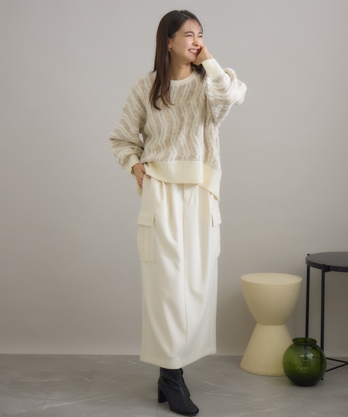 「KATHARINE ROSS」 スカート MEDIUM オフホワイト レディース_画像9