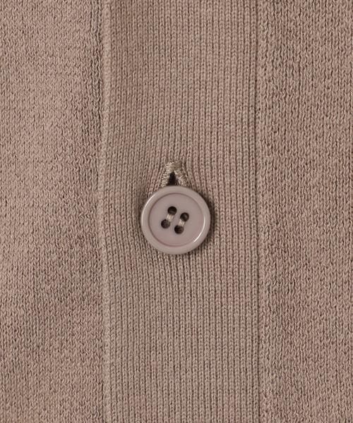 スローブイエナ　サガラ刺繍スウェットライクニットカーディガン　ベージュ 一部WEB限定カラーあり》サガラ刺繍スウェットライクニット