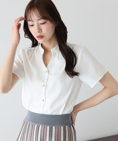 「BLUEEAST」 半袖ブラウス MEDIUM ホワイト レディース_画像3