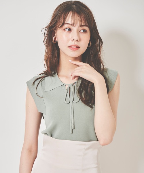 「31 Sons de mode」 ノースリーブニット 36 ホワイト レディース_画像5