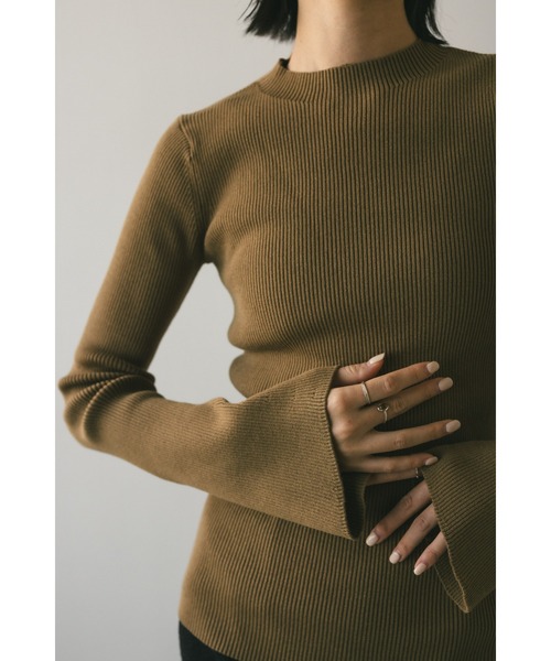 「STYLEMIXER」 長袖ニット FREE ブラウン レディース_画像5