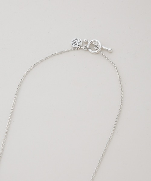 K18WG ダイヤ入 アンクレット 一粒石 0.09ct AHKAH（ブレスレット 