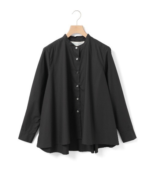 ブラウス シャツ A line band collar shirt レディースの画像