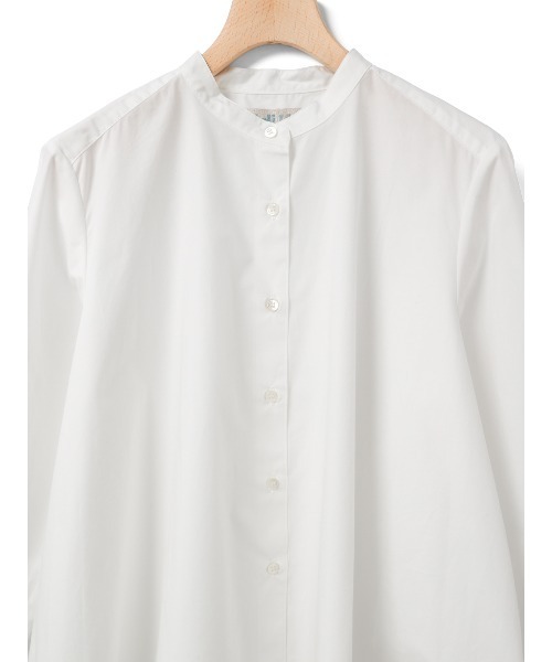 ブラウス シャツ A line band collar shirt レディースの画像