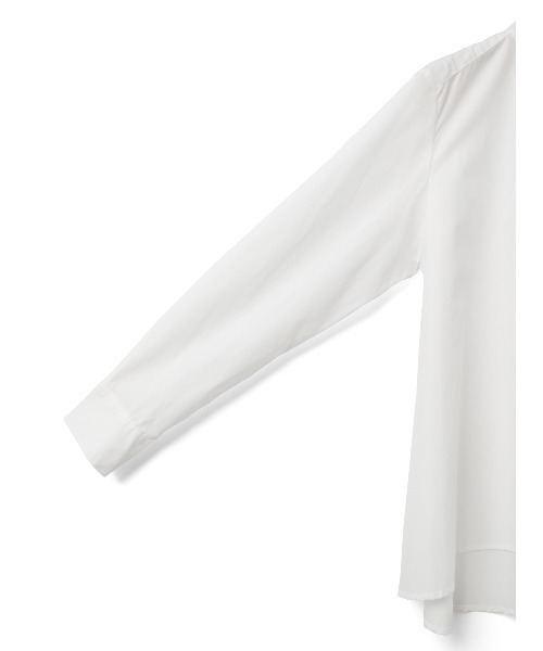 ブラウス シャツ A line band collar shirt レディースの画像