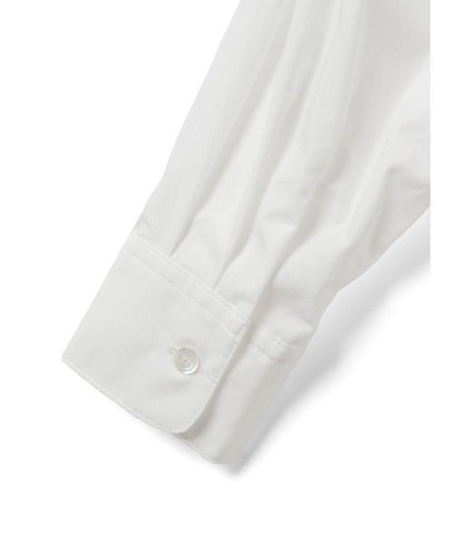 ブラウス シャツ A line band collar shirt レディースの画像