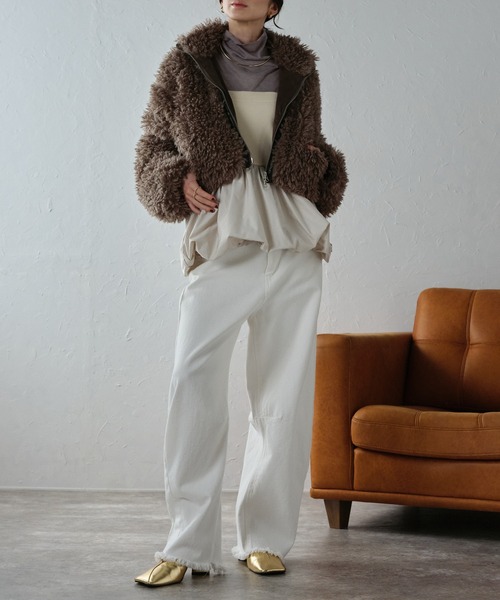 「r.」 ブルゾン FREE キナリ レディース_画像4