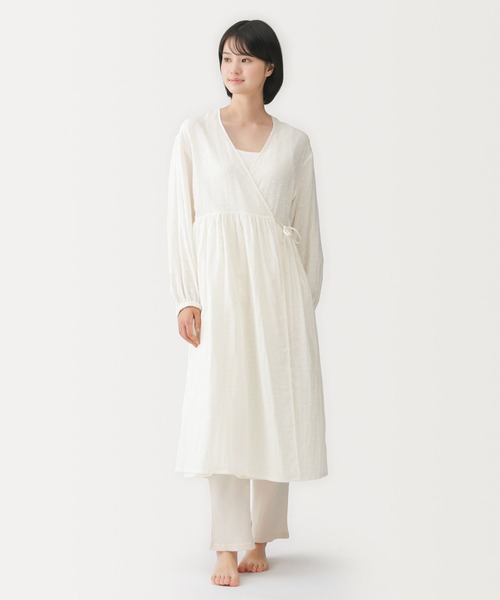 無印良品（MUJI） パジャマ ルームウェア 婦人 二重ガーゼ ドット