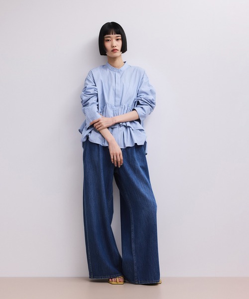 ADAM ET ROPE'（アダムエロペ） ブラウス シャツ 「WEB限定」フリル