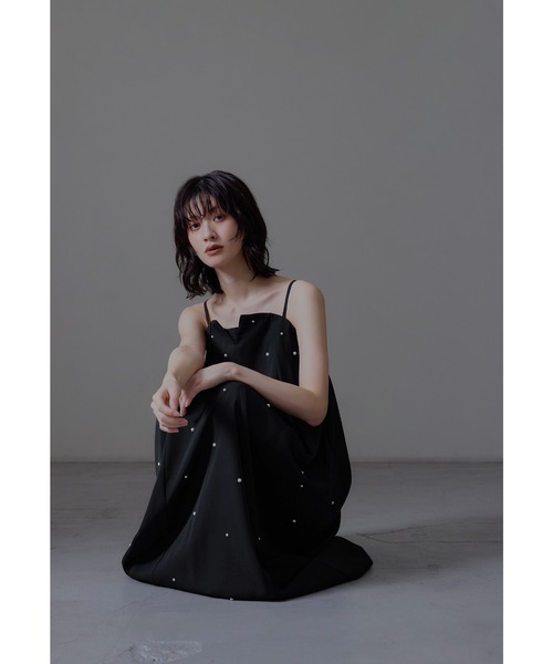 「niana」 キャミソールワンピース M ブラック レディース_7