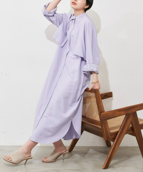 「Aunt Marie's」 長袖ブラウス FREE パープル レディース_画像3