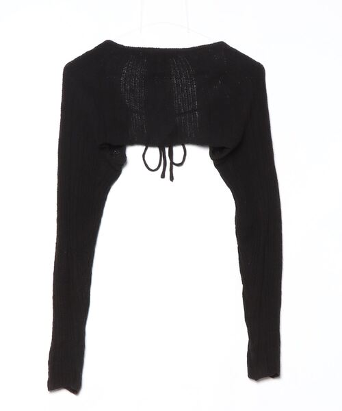 「BLACKUP」 ニットボレロ ONESIZE ブラック レディース_画像2
